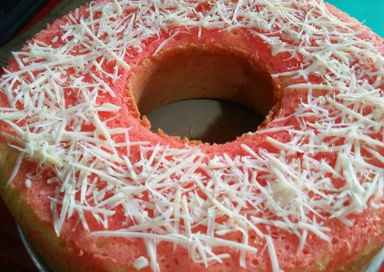 cara membuat Bolu panggang pink keju