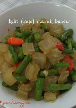 Kulit (sapi) masak buncis #SeninSemangat