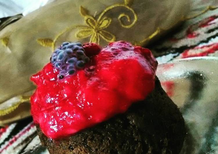 gambar untuk cara membuat Brownies ketela red Velvet (vegan/diet)