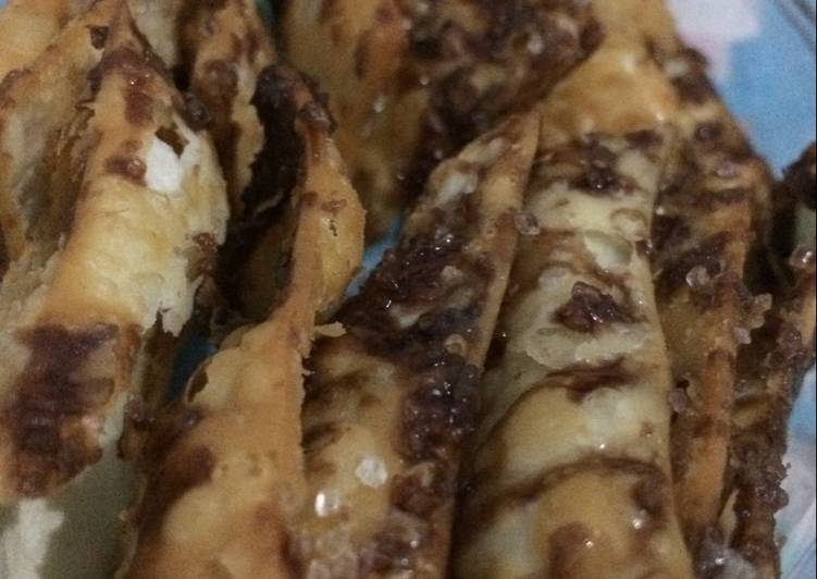 resep Kripik kulit pangsit Manisss