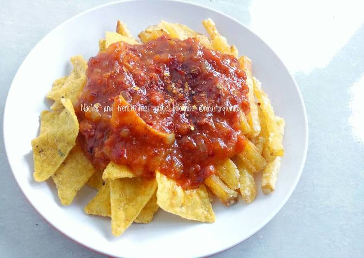 resep Nachos and french fries sauce bolognise