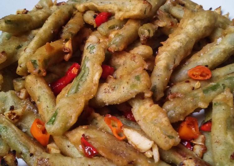 resep masakan Buncis cabe garam ala resto chinese food