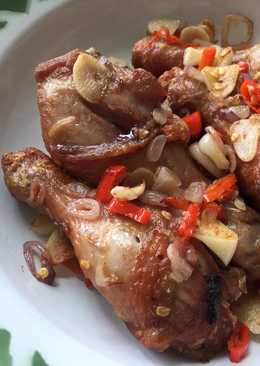 Ayam goreng kering cabe bawang, praktis dan enak