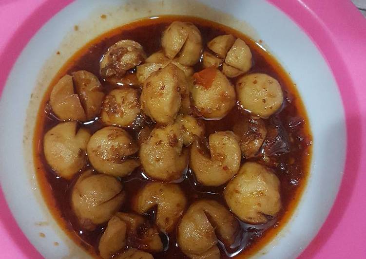 gambar untuk cara membuat Bakso Ayam Pedas