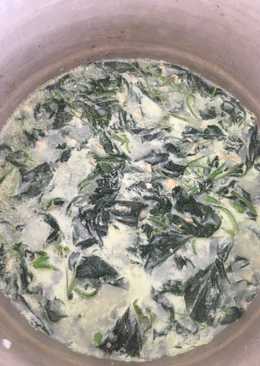 Bobor sayur bayam dan tempe