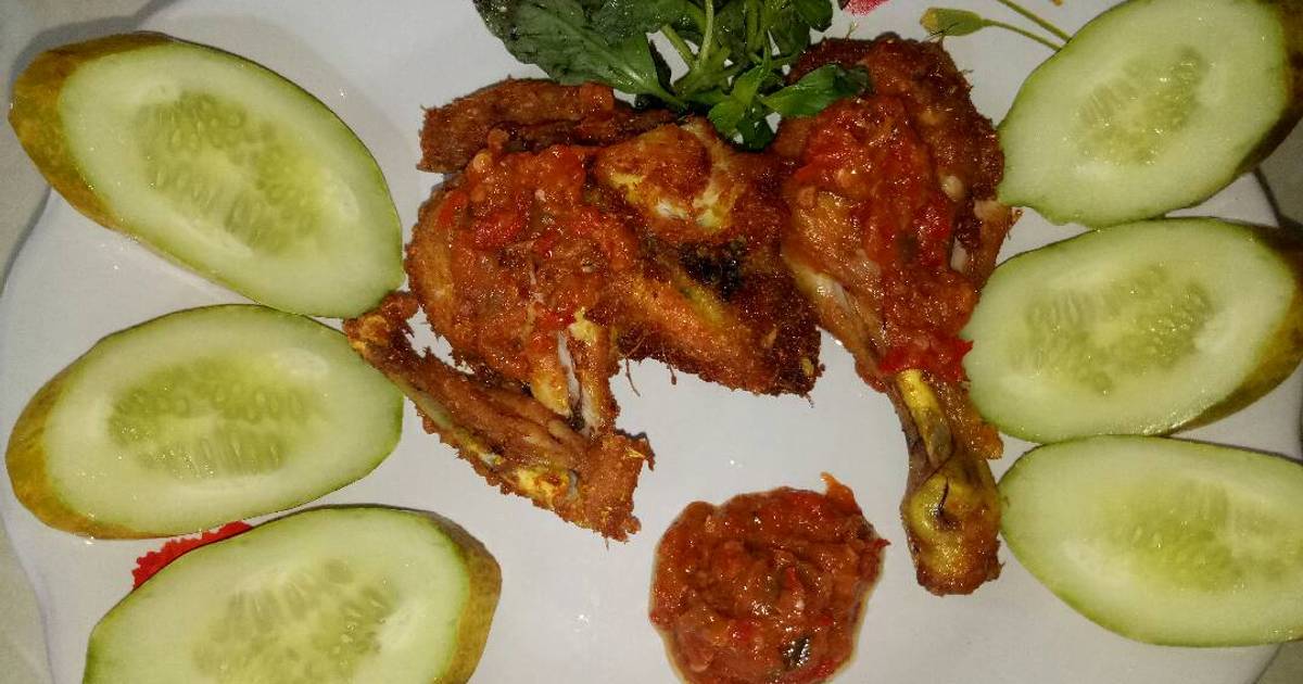 21 resep ayam penyet sambal terasi enak dan sederhana 