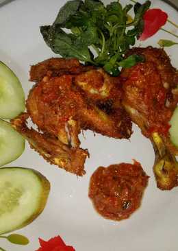 Ayam penyet sambal terasi