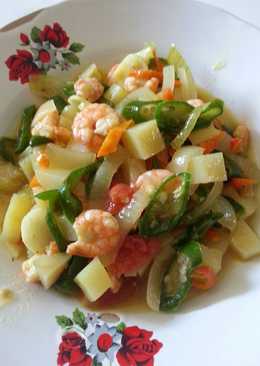 Tumis kentang udang