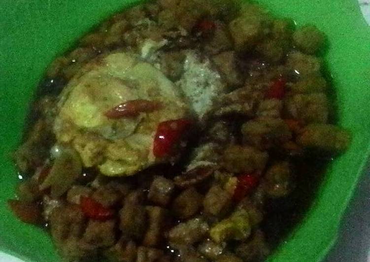 resep lengkap untuk Tempe telor ceplok kecap{ menu darurat}