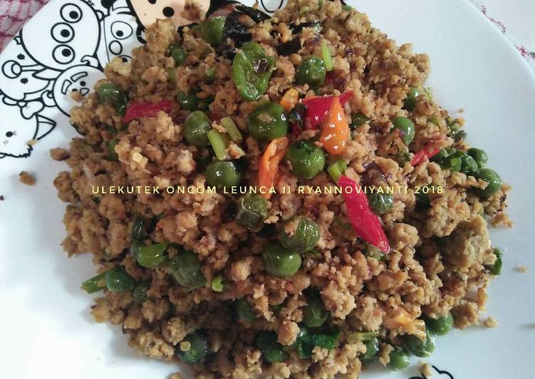 resep makanan Ulekutek oncom leunca (kering)