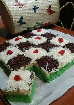 Cake potong vanilla pandan