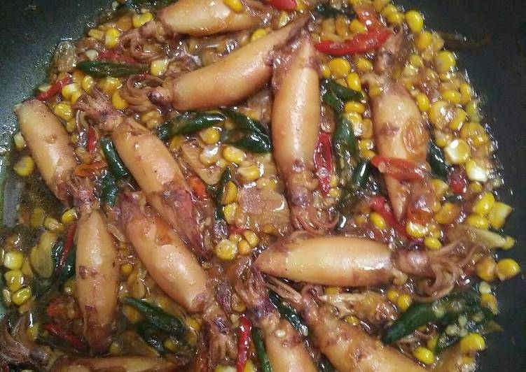 Resep Cumi Tumis Jagung Cabai Hijau By momyincess