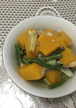 Sayur bening kacang panjang & labu kuning