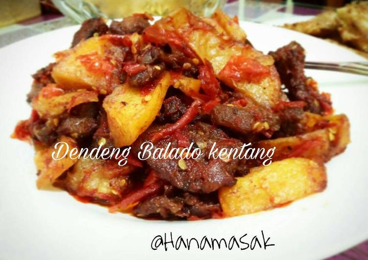 cara membuat Dendeng Balado Kentang