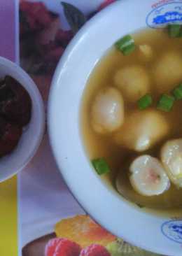Bakso aci aka bakso cilok isi keju dan sosis sederhana apa adany