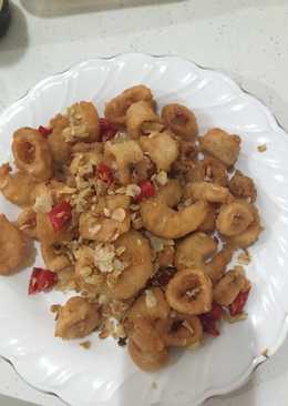 Udang cumi cabe garam oatmeal