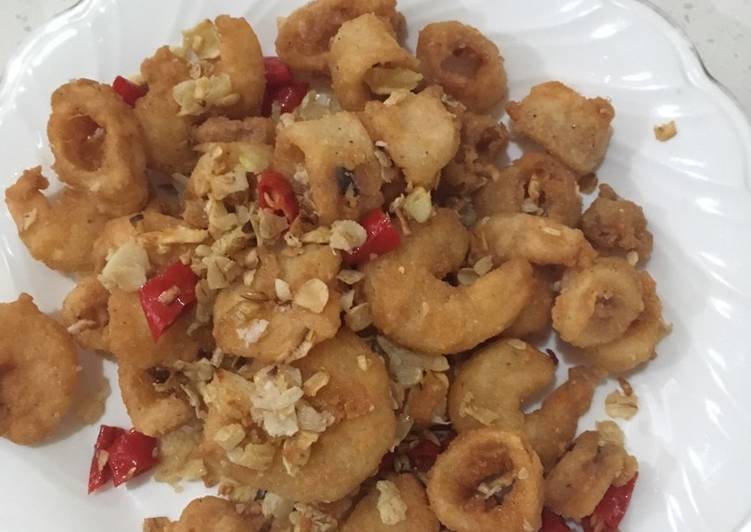 gambar untuk resep makanan Udang cumi cabe garam oatmeal