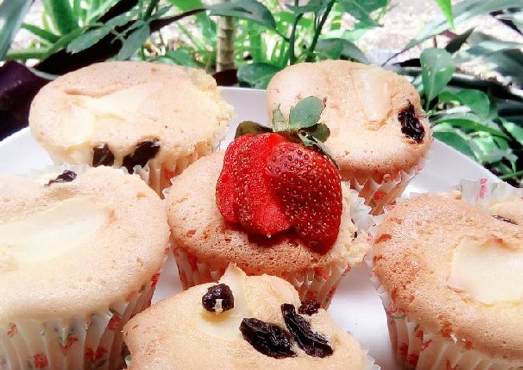 gambar untuk cara membuat Cupcake keju kismis