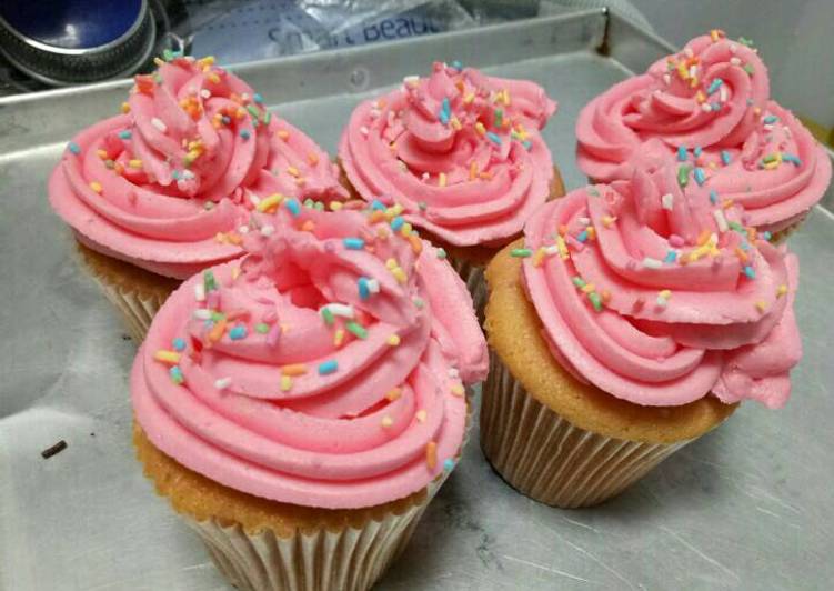 bahan dan cara membuat Vanilla cupcakes mudah & murah