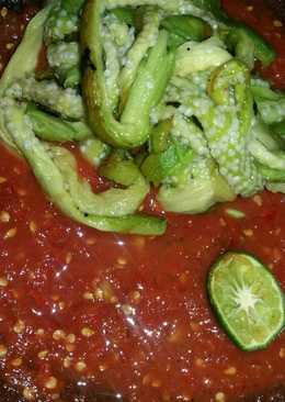 Pelecingan terong bakar sambal mentah super pedas