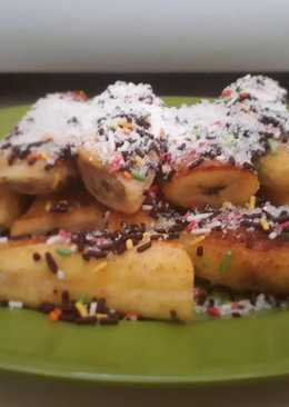 Pisang goreng salju pelangi