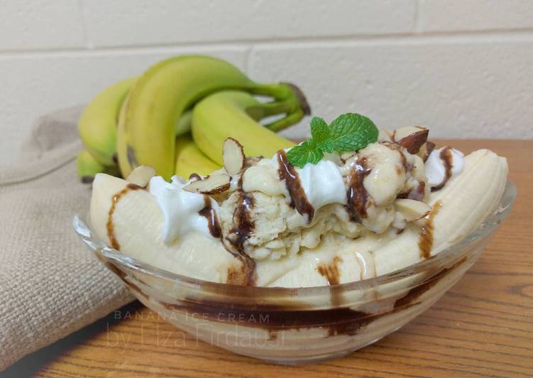 resep Banana Split with Homemade Banana Ice Cream