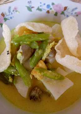 Gulai tauco buncis, tahu dan ati ampela