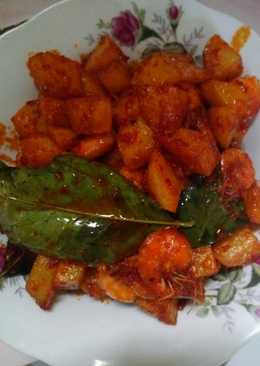 Kentang balado udang