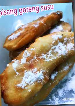 Pisang goreng susu (eggless)