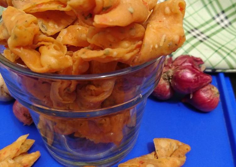 resep masakan Kue bawang pita pedas