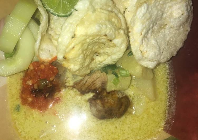 resep lengkap untuk Soto betawi kuah santan susu