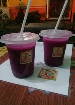 Jus buah naga susu...Benzila Resto.