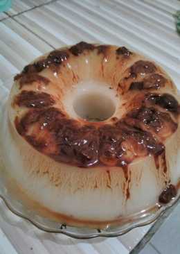 Puding kelapa coklat susu