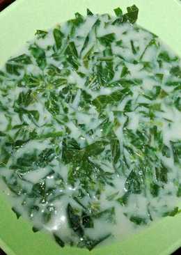 Daun singkong kuah susu