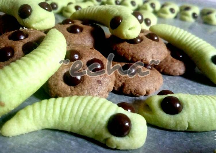 resep masakan CochoChip & Caterpillar Cookies