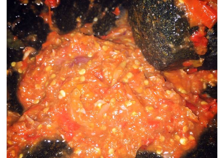 resep makanan Sambal Terasi Rebus/Kukus