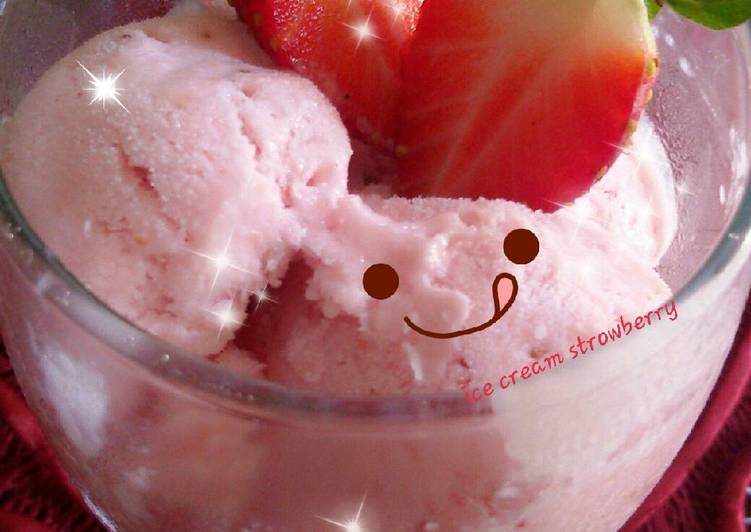 Resep Ice Cream Strowberry ???? Oleh Syauqiya Sa'adah