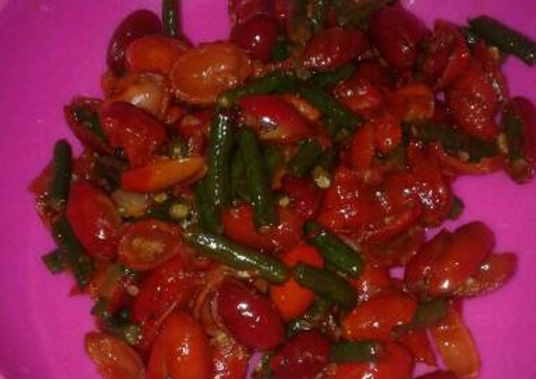 resep makanan Oseng /tumis kulit melinjo kacang panjang sederhana