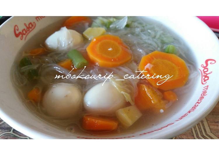 gambar untuk cara membuat Soup bihun telur puyuh