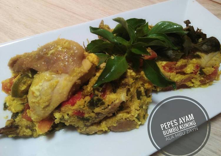 gambar untuk resep makanan Pepes ayam bumbu kuning