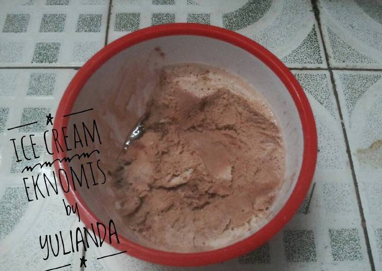 Resep Ice cream Ekonomis sekali mixer Karya yulianda