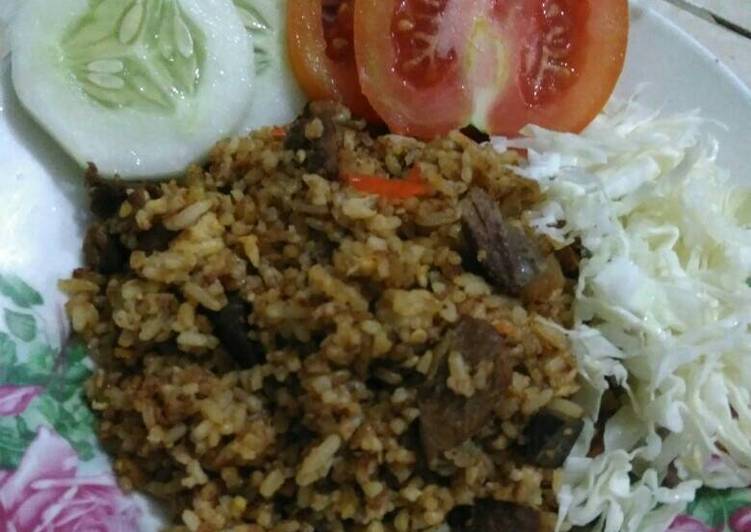 bahan dan cara membuat Nasi goreng kambing pedas #kita berbagi