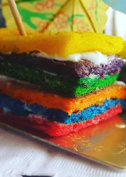 Rainbow cake flourless debm/keto #keto