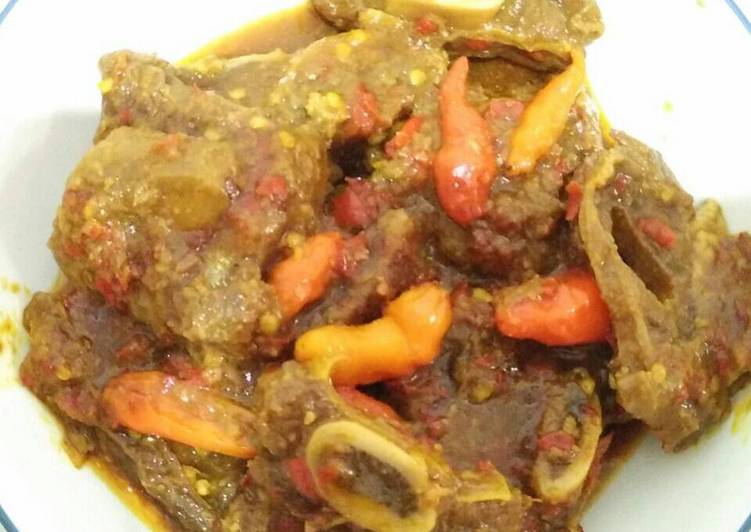 Resep Krengsengan iga sapi pedas manis Kiriman dari antonia