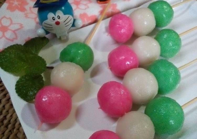 cara membuat Dango Mochi warna warni????