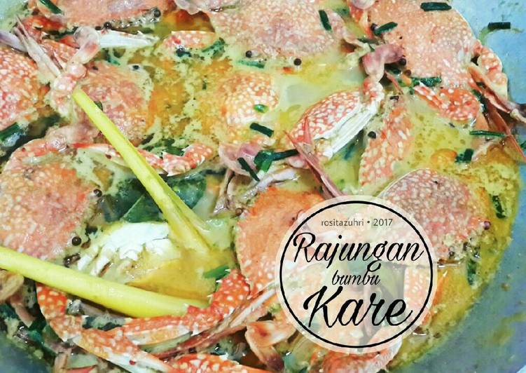 resep makanan Rajungan bumbu Kare Pedas