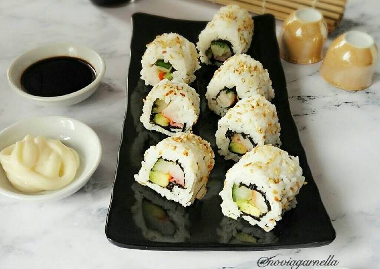 resep masakan Sushi California rolls