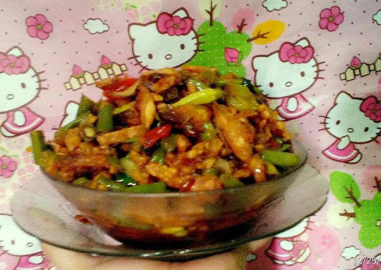 resep lengkap untuk Tongkol Pete tumis baby buncis??