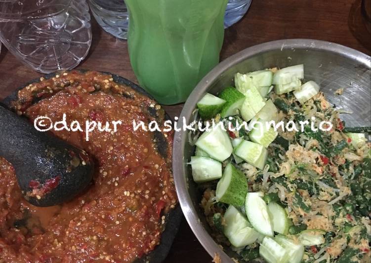 cara membuat Urap2 & sambel Terasi mentah