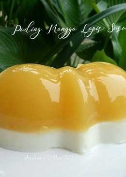 Puding Mangga Lapis Susu